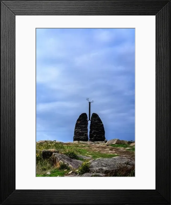 Framed Print : Lungs of Chandebrito. A sculpture made with the burnt wood from the fires wich destroyed the zone Framed Print : Lungs of Chandebrito. A sculpture made with the burnt wood from the fires wich destroyed the zone
