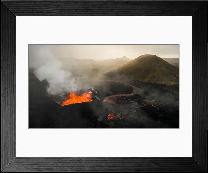 Framed Print : Drone aerial photo of Icelands 2023 Iceland Volcano Eruption Framed Print : Drone aerial photo of Icelands 2023 Iceland Volcano Eruption