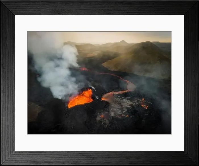 Framed Print : Drone aerial photo of Icelands 2023 Iceland Volcano Eruption Framed Print : Drone aerial photo of Icelands 2023 Iceland Volcano Eruption