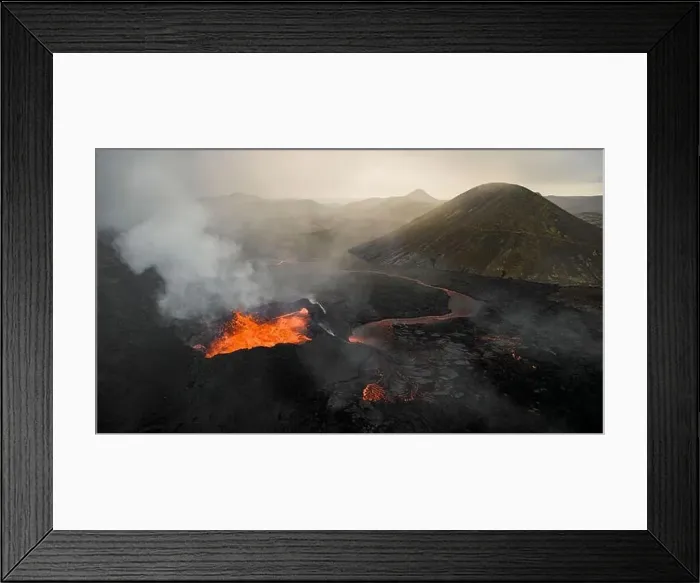 Framed Print : Drone aerial photo of Icelands 2023 Iceland Volcano Eruption Framed Print : Drone aerial photo of Icelands 2023 Iceland Volcano Eruption
