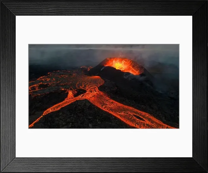 Framed Print : Drone aerial photo of Icelands 2023 Iceland Volcano Eruption Framed Print : Drone aerial photo of Icelands 2023 Iceland Volcano Eruption