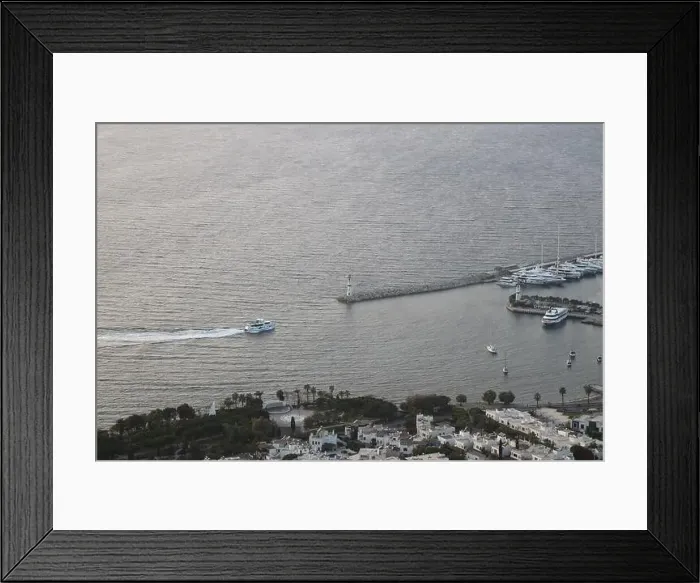 Framed Print : Bodrum, Turkey. 04 October 2023: Seaside town of Turgutreis and spectacular sunsets. aerial view of islands and sea Framed Print : Bodrum, Turkey. 04 October 2023: Seaside town of Turgutreis and spectacular sunsets. aerial view of islands and sea