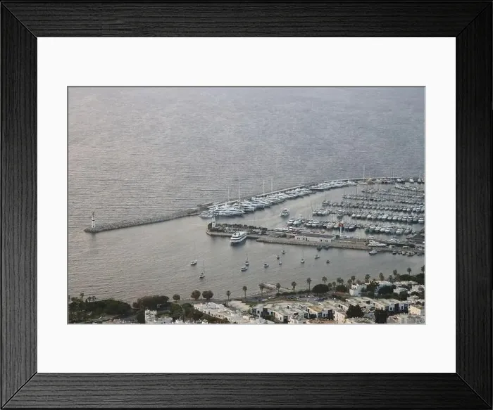 Framed Print : Bodrum, Turkey. 04 October 2023: Seaside town of Turgutreis and spectacular sunsets. aerial view of islands and sea Framed Print : Bodrum, Turkey. 04 October 2023: Seaside town of Turgutreis and spectacular sunsets. aerial view of islands and sea