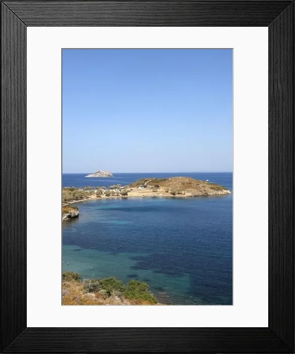Framed Print : Bodrum, Turkey. 04 October 2023: Seaside town of Turgutreis and spectacular sunsets. aerial view of islands and sea Framed Print : Bodrum, Turkey. 04 October 2023: Seaside town of Turgutreis and spectacular sunsets. aerial view of islands and sea