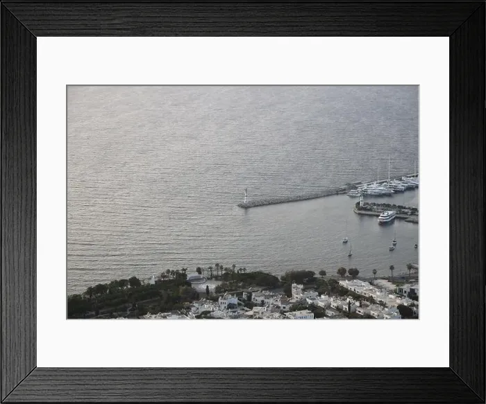 Framed Print : Bodrum, Turkey. 04 October 2023: Seaside town of Turgutreis and spectacular sunsets. aerial view of islands and sea Framed Print : Bodrum, Turkey. 04 October 2023: Seaside town of Turgutreis and spectacular sunsets. aerial view of islands and sea