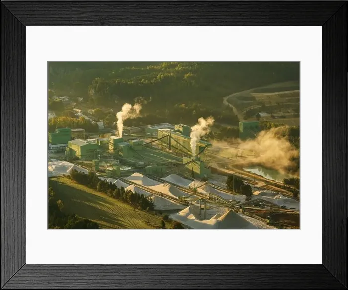 Framed Print : Strelec sand quarry in the heart of the Bohemian Paradise. High quality aerial shot. No drone Framed Print : Strelec sand quarry in the heart of the Bohemian Paradise. High quality aerial shot. No drone