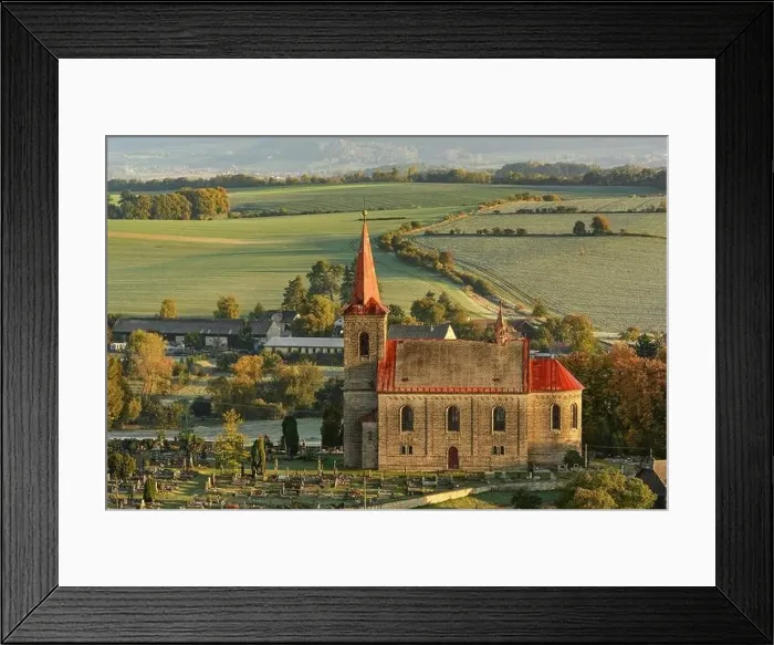 Framed Print : Kostel sv. Jana Krtitele, Church of St Framed Print : Kostel sv. Jana Krtitele, Church of St