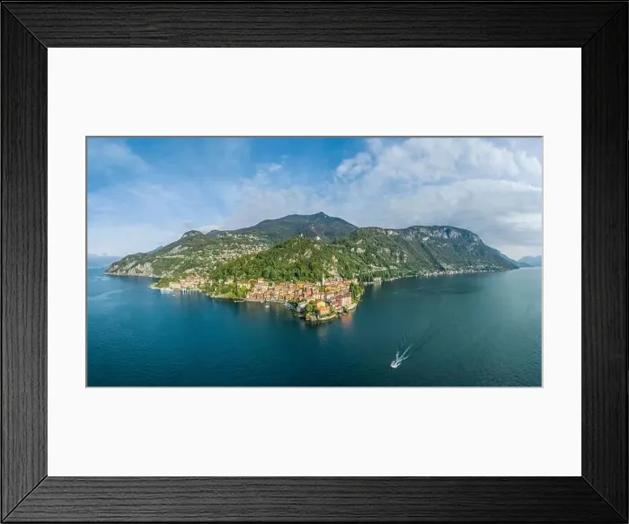 Framed Print : Landscape with Varenna town at Como lake region, Italy Framed Print : Landscape with Varenna town at Como lake region, Italy