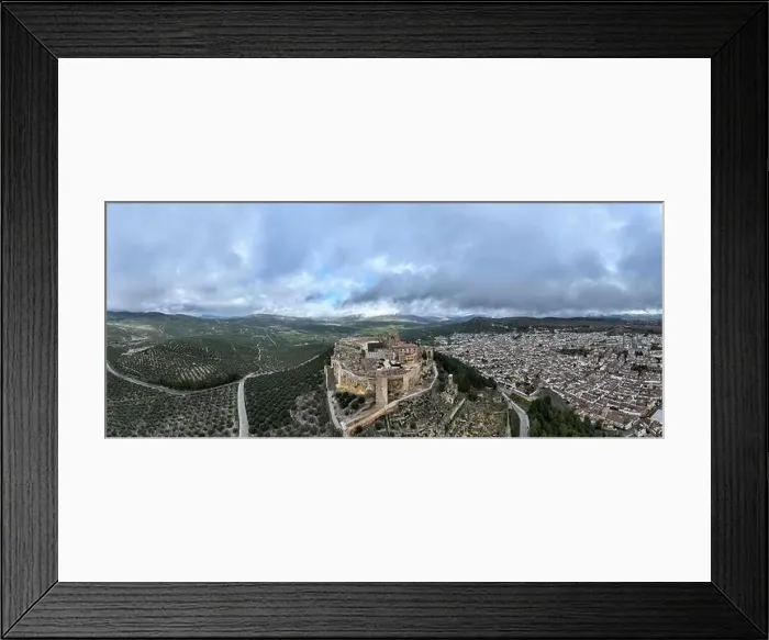 Framed Print : aerial view of the fortress of La Mota in the municipality of Alcalá the Real, Andalusia Framed Print : aerial view of the fortress of La Mota in the municipality of Alcalá the Real, Andalusia