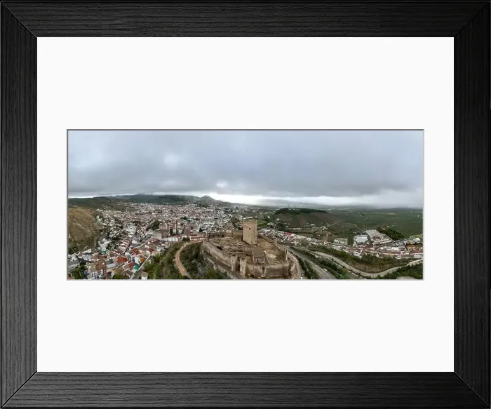 Framed Print : aerial view of the castle of Alcaudete in the province of Jaén, Andalusia Framed Print : aerial view of the castle of Alcaudete in the province of Jaén, Andalusia
