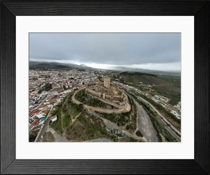 Framed Print : aerial view of the castle of Alcaudete in the province of Jaén, Andalusia Framed Print : aerial view of the castle of Alcaudete in the province of Jaén, Andalusia