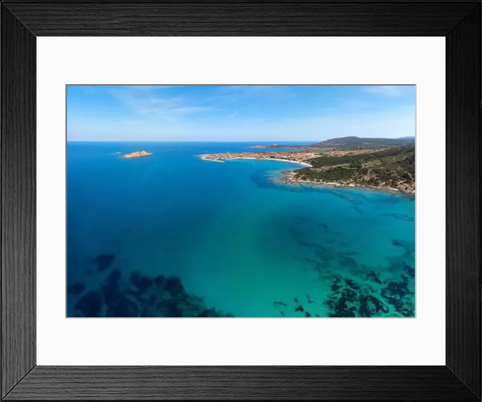Framed Print : From above aerial view of Castelsardo and Isola Rossa Framed Print : From above aerial view of Castelsardo and Isola Rossa