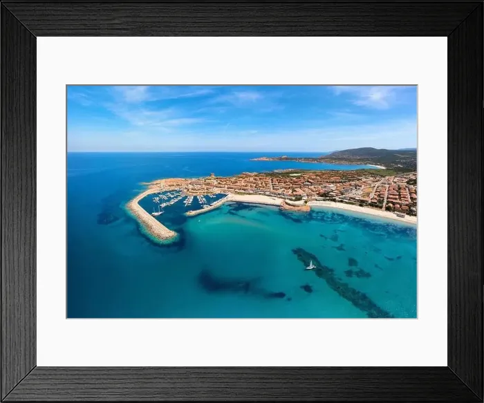 Framed Print : From above aerial view of Castelsardo and Isola Rossa Framed Print : From above aerial view of Castelsardo and Isola Rossa