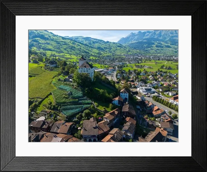 Framed Print : Beautiful view of top to Werdenberg castle Framed Print : Beautiful view of top to Werdenberg castle