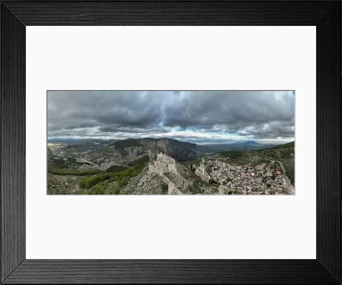 Framed Print : aerial view of the castle of Moclín in the province of Granada, Andalusia Framed Print : aerial view of the castle of Moclín in the province of Granada, Andalusia