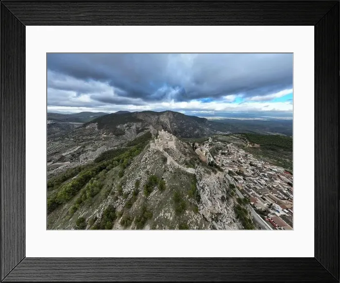 Framed Print : aerial view of the castle of Moclín in the province of Granada, Andalusia Framed Print : aerial view of the castle of Moclín in the province of Granada, Andalusia