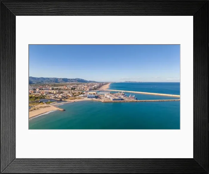 Framed Print : Aerial drone photo of the Port of Gandia Framed Print : Aerial drone photo of the Port of Gandia