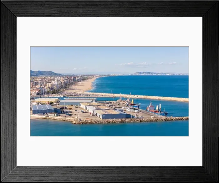Framed Print : Aerial drone photo of the Port of Gandia Framed Print : Aerial drone photo of the Port of Gandia