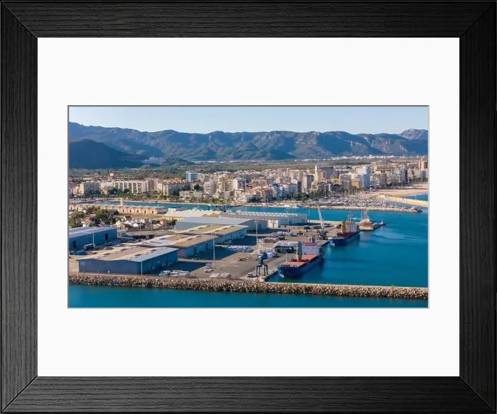 Framed Print : Aerial drone photo of the Port of Gandia Framed Print : Aerial drone photo of the Port of Gandia