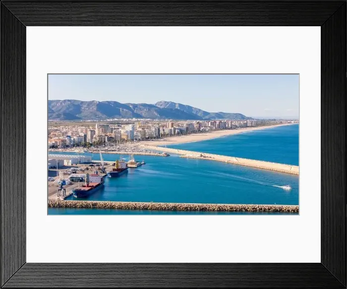 Framed Print : Aerial drone photo of the Port of Gandia Framed Print : Aerial drone photo of the Port of Gandia