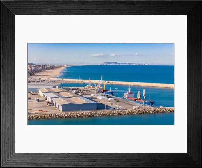 Framed Print : Aerial drone photo of the Port of Gandia Framed Print : Aerial drone photo of the Port of Gandia