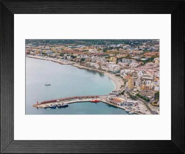 Framed Print : Aerial drone photo of the bay and coastal town of Xabia / Javea in the Costa Blanca, Spain Framed Print : Aerial drone photo of the bay and coastal town of Xabia / Javea in the Costa Blanca, Spain