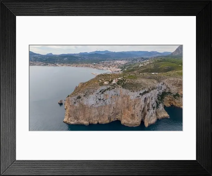 Framed Print : Aerial drone photo of the lighthouse on the cliffs of Cap de Sant Antoni Framed Print : Aerial drone photo of the lighthouse on the cliffs of Cap de Sant Antoni