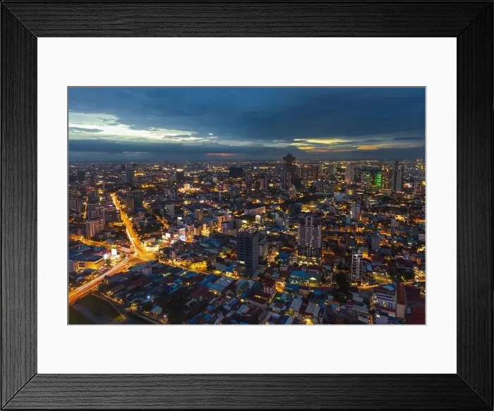Framed Print : The City of Phnom Penh, National Capital City of Cambodia, sits at the junction of the Mekong and Tonlé Sap rivers Framed Print : The City of Phnom Penh, National Capital City of Cambodia, sits at the junction of the Mekong and Tonlé Sap rivers