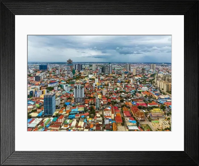 Framed Print : The City of Phnom Penh, National Capital City of Cambodia, sits at the junction of the Mekong and Tonlé Sap rivers Framed Print : The City of Phnom Penh, National Capital City of Cambodia, sits at the junction of the Mekong and Tonlé Sap rivers