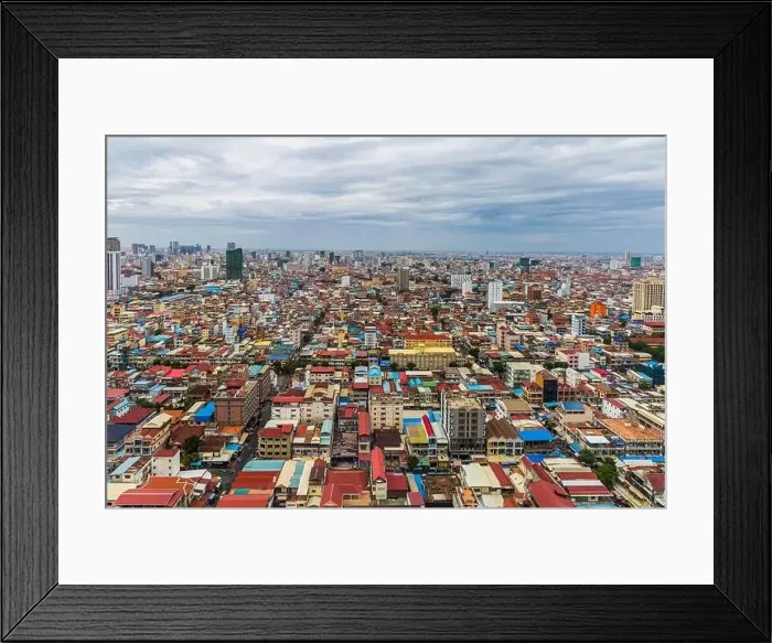 Framed Print : The City of Phnom Penh, National Capital City of Cambodia, sits at the junction of the Mekong and Tonlé Sap rivers Framed Print : The City of Phnom Penh, National Capital City of Cambodia, sits at the junction of the Mekong and Tonlé Sap rivers
