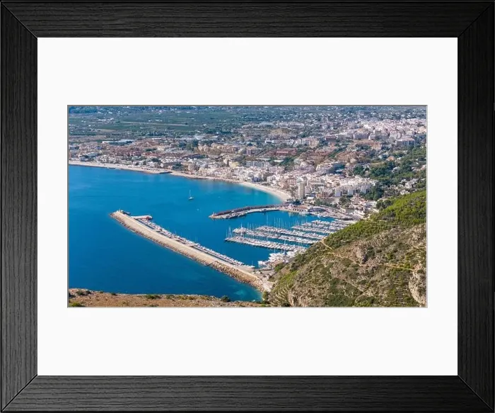 Framed Print : Aerial drone photo of the bay and coastal town of Xabia / Javea in the Costa Blanca, Spain Framed Print : Aerial drone photo of the bay and coastal town of Xabia / Javea in the Costa Blanca, Spain