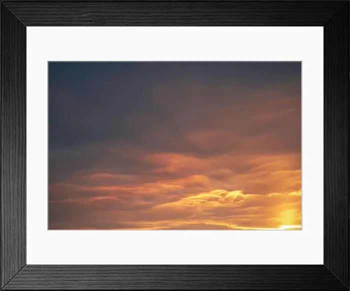 Framed Print : beautiful orange dramatic clouds at sunset Framed Print : beautiful orange dramatic clouds at sunset