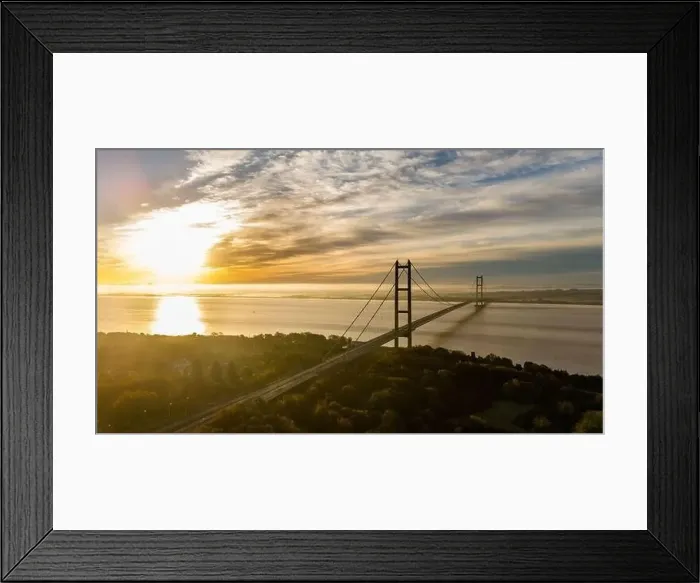 Framed Print : Humber Bridge at Sun Rise Framed Print : Humber Bridge at Sun Rise