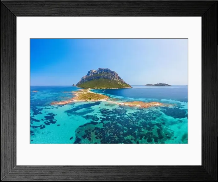 Framed Print : Olbia Area, Sardinia, Italy, aerial view of Tavolara island Framed Print : Olbia Area, Sardinia, Italy, aerial view of Tavolara island