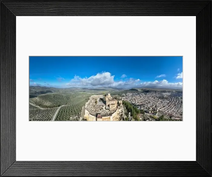 Framed Print : aerial view of the fortress of La Mota in the municipality of Alcalá the Real, Andalusia Framed Print : aerial view of the fortress of La Mota in the municipality of Alcalá the Real, Andalusia