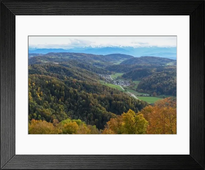 Framed Print : View from mount Uetliberg at Zurich on Switzerland Framed Print : View from mount Uetliberg at Zurich on Switzerland