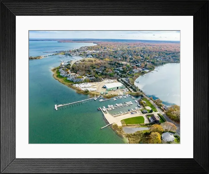 Framed Print : aerial view of ship ashore marina and sag harbor Framed Print : aerial view of ship ashore marina and sag harbor