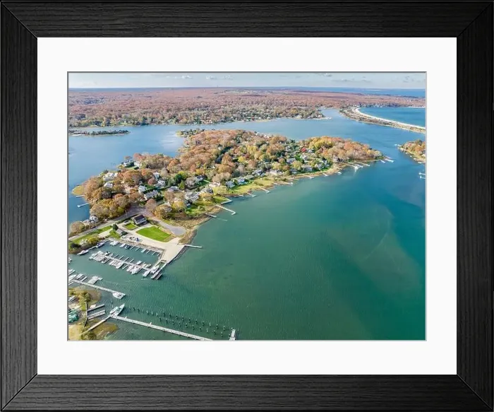 Framed Print : aerial view of redwood in sag harbor, ny Framed Print : aerial view of redwood in sag harbor, ny