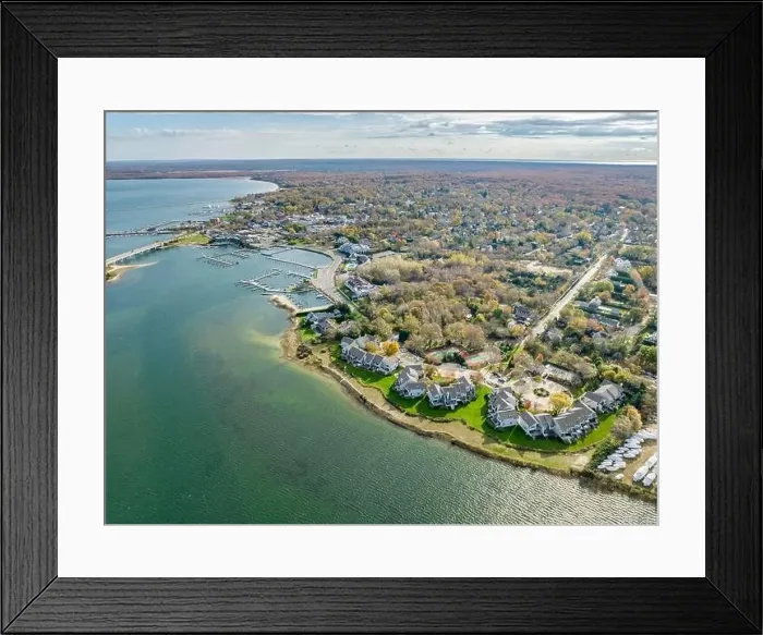 Framed Print : aerial view of sag harbor, ny Framed Print : aerial view of sag harbor, ny