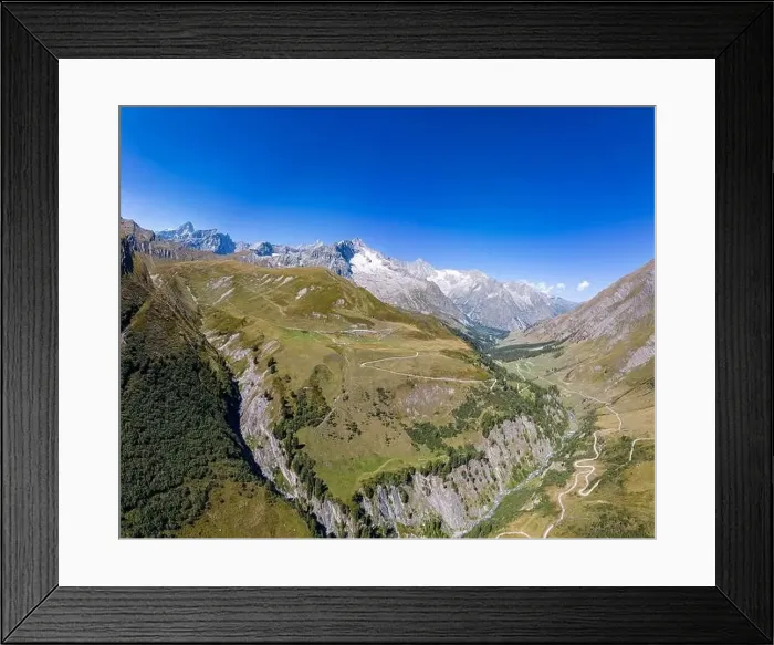 Framed Print : The Alpine valley of La Fouly in canton Valais, Switzerland Framed Print : The Alpine valley of La Fouly in canton Valais, Switzerland