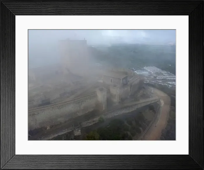 Framed Print : aerial drone view of the castle of Alcaudete in the province of Jaén, Spain Framed Print : aerial drone view of the castle of Alcaudete in the province of Jaén, Spain