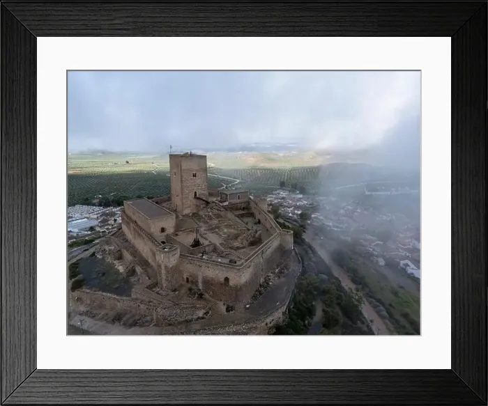 Framed Print : aerial drone view of the castle of Alcaudete in the province of Jaén, Spain Framed Print : aerial drone view of the castle of Alcaudete in the province of Jaén, Spain