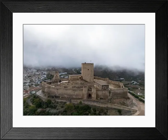 Framed Print : aerial drone view of the castle of Alcaudete in the province of Jaén, Spain Framed Print : aerial drone view of the castle of Alcaudete in the province of Jaén, Spain