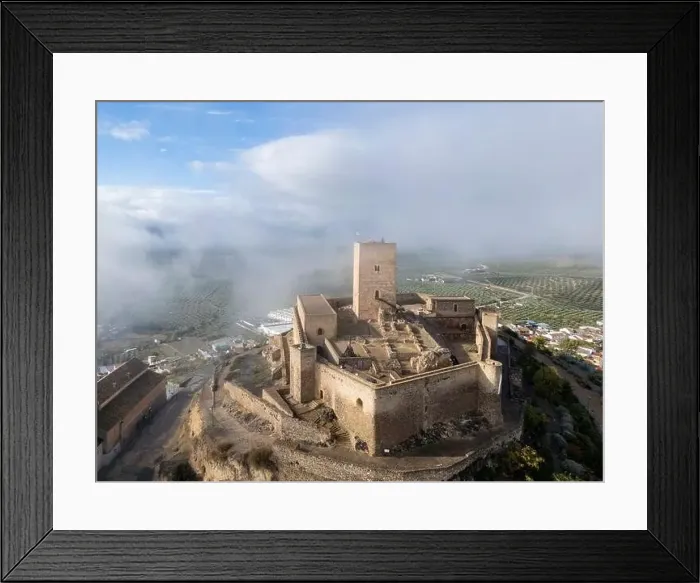 Framed Print : aerial drone view of the castle of Alcaudete in the province of Jaén, Spain Framed Print : aerial drone view of the castle of Alcaudete in the province of Jaén, Spain