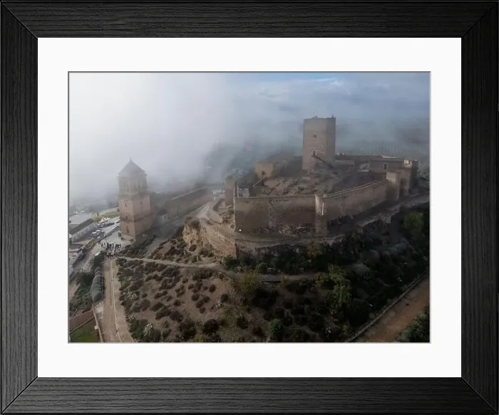 Framed Print : aerial drone view of the castle of Alcaudete in the province of Jaén, Spain Framed Print : aerial drone view of the castle of Alcaudete in the province of Jaén, Spain