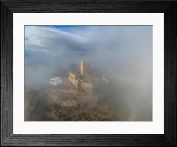 Framed Print : aerial drone view of the castle of Alcaudete in the province of Jaén, Spain Framed Print : aerial drone view of the castle of Alcaudete in the province of Jaén, Spain