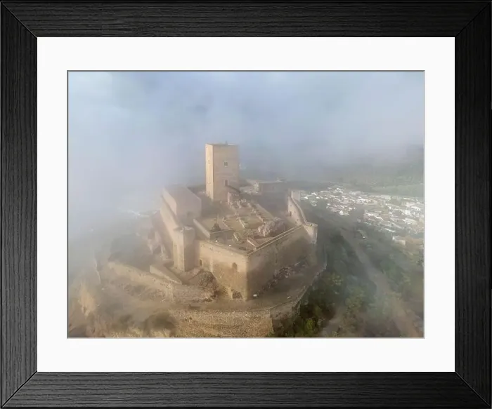 Framed Print : aerial drone view of the castle of Alcaudete in the province of Jaén, Spain Framed Print : aerial drone view of the castle of Alcaudete in the province of Jaén, Spain