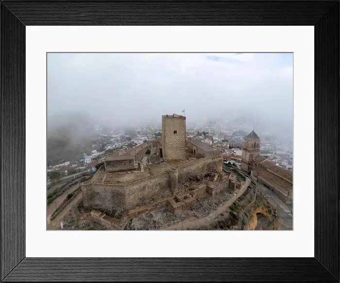Framed Print : aerial drone view of the castle of Alcaudete in the province of Jaén, Spain Framed Print : aerial drone view of the castle of Alcaudete in the province of Jaén, Spain