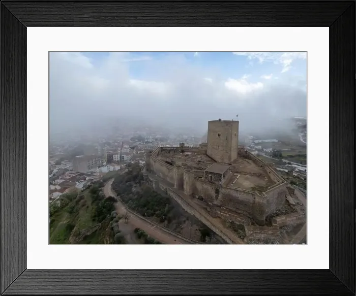 Framed Print : aerial drone view of the castle of Alcaudete in the province of Jaén, Spain Framed Print : aerial drone view of the castle of Alcaudete in the province of Jaén, Spain