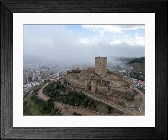 Framed Print : aerial drone view of the castle of Alcaudete in the province of Jaén, Spain Framed Print : aerial drone view of the castle of Alcaudete in the province of Jaén, Spain